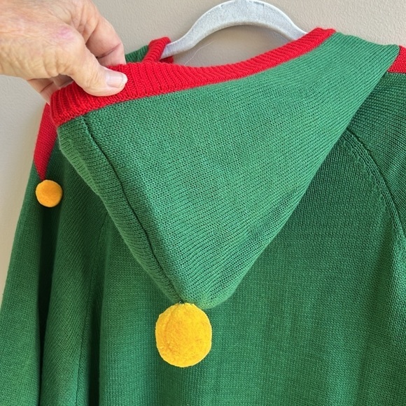 Christmas Elf Knit Poncho Size S/M - Picture 6 of 8